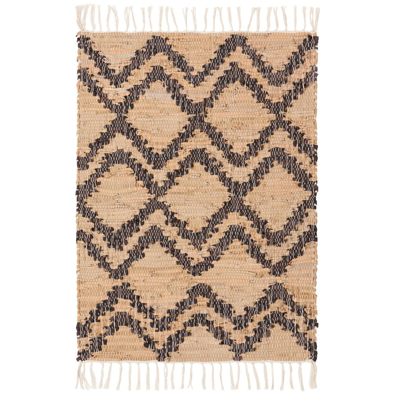 Heirloom - Rug 2x3ft Chindi Leather Tetra Home & Kitchen