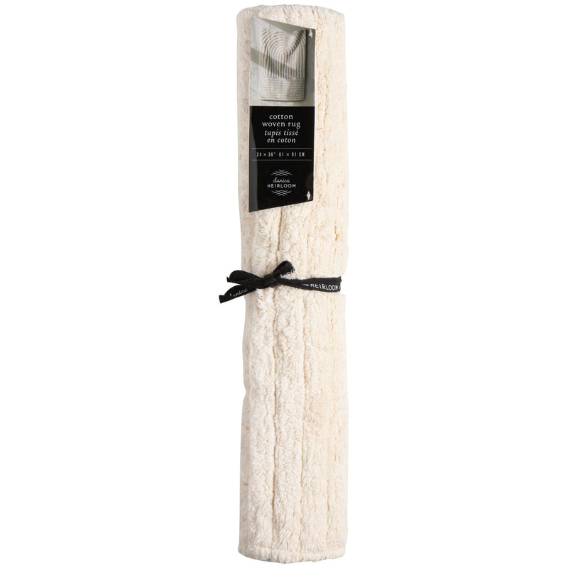 Heirloom - Rug Cotton 2x3ft Verge Natural | White Home & Kitchen