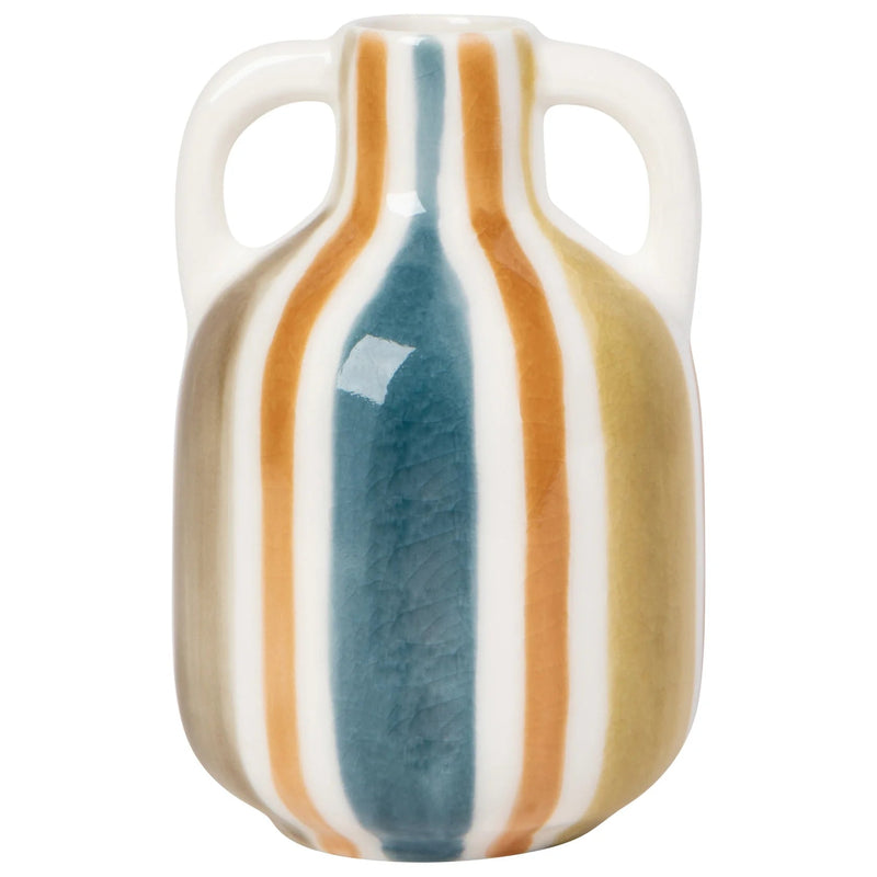 Heirloom - Rustic Stripe Ceramic Bud Vase Home & Kitchen