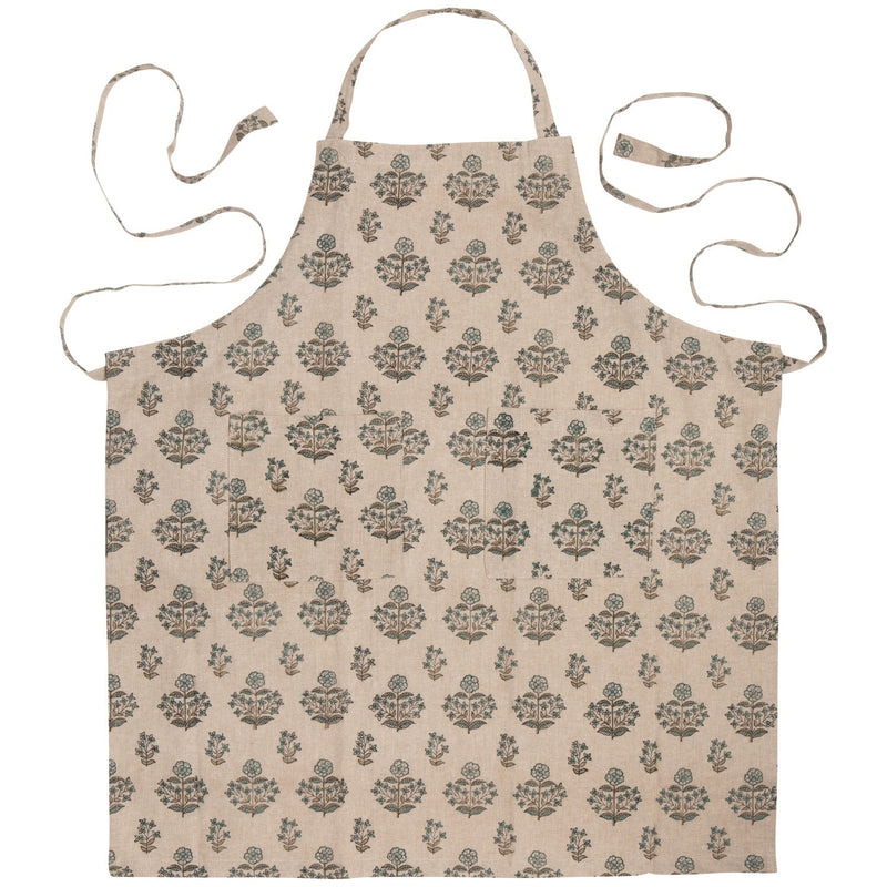 Heirloom - Salvia Block Print Apron Home & Kitchen