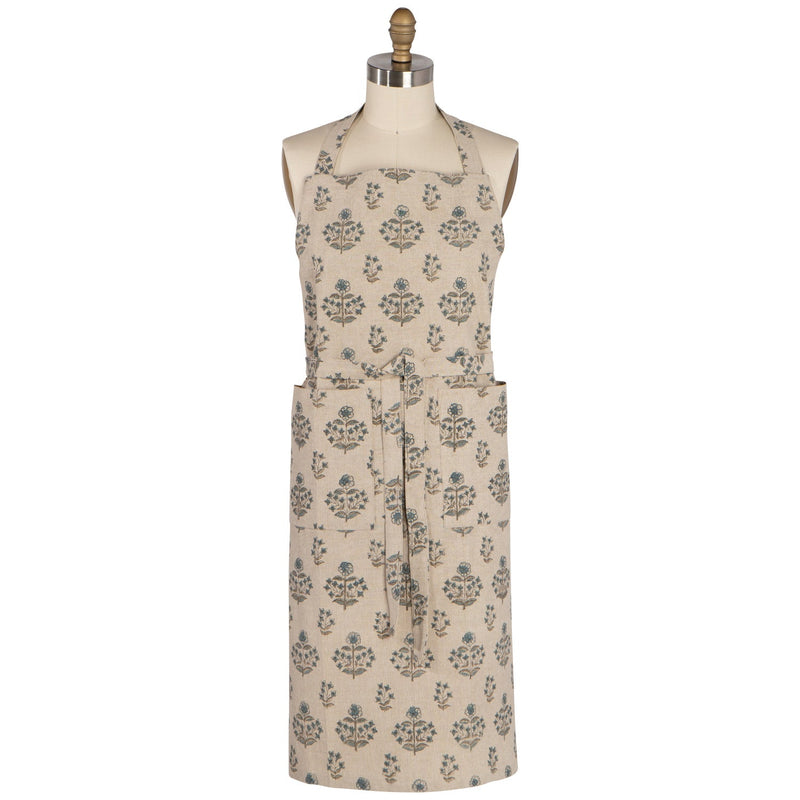 Heirloom - Salvia Block Print Apron Home & Kitchen