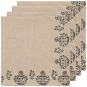 Heirloom - Block Print Napkins (Set of 4) - Salvia