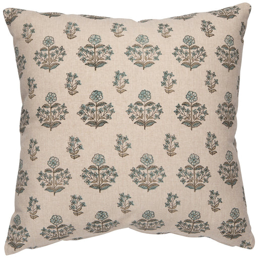 Heirloom - Salvia Block Print Pillow 20 x 20 inch Home & Kitchen