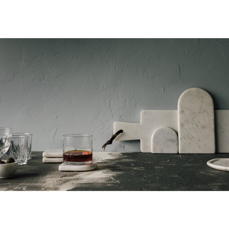 Heirloom - Serving Long Paddle Marble Wht | White Home & Kitchen