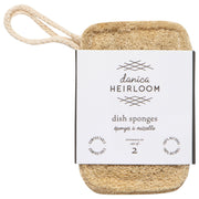 Heirloom - Set/2 Dish Sponge Loofah | White Health & Beauty