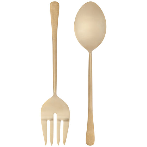 Heirloom - Set/2 Steel Server Gold Home & Kitchen
