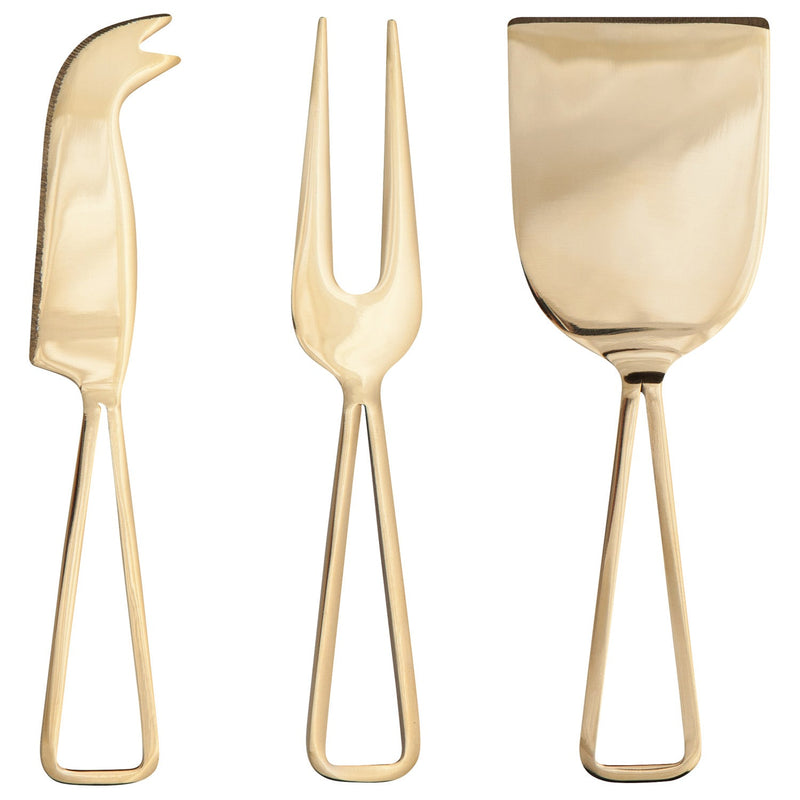 Heirloom - Set/3 Cheese Knives Gold Home & Kitchen