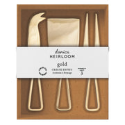 Heirloom - Set/3 Cheese Knives Gold Home & Kitchen