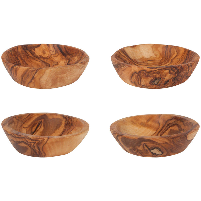 Heirloom - Set/4 Pinch Bowl Olive Wood Home & Kitchen