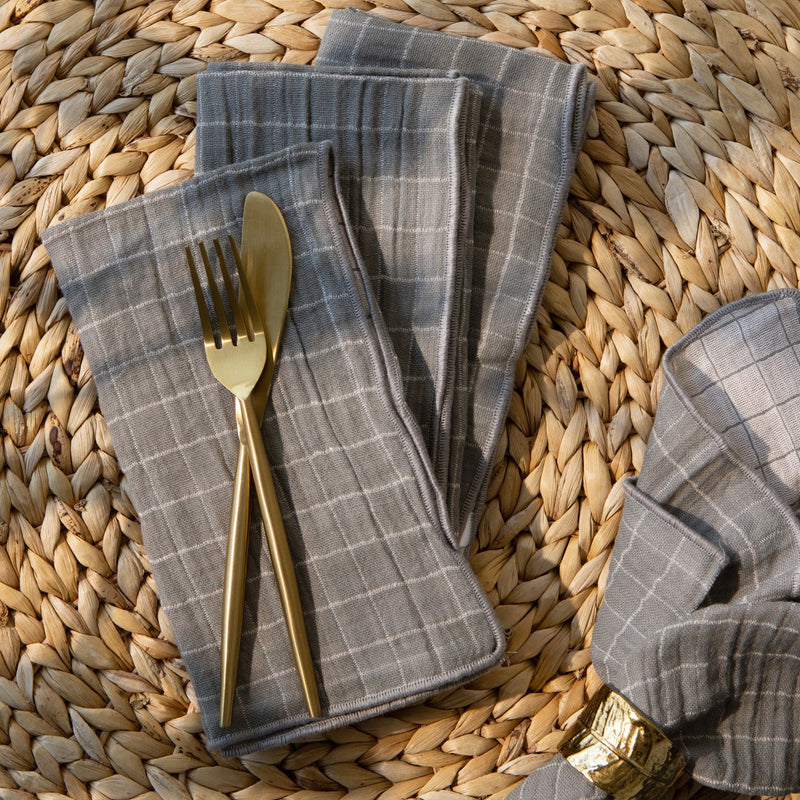 Heirloom - Shadow Double Weave Napkins Set of 4 Home & Kitchen