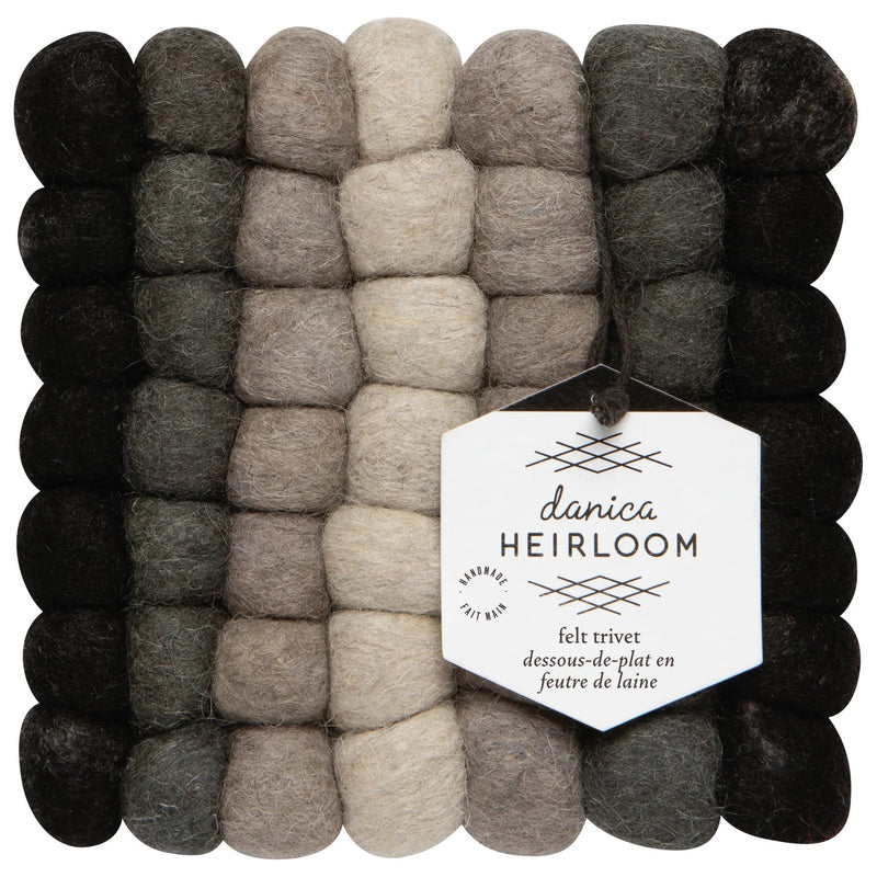 Heirloom - Shadow Wool Felt Ball Trivet Home & Kitchen
