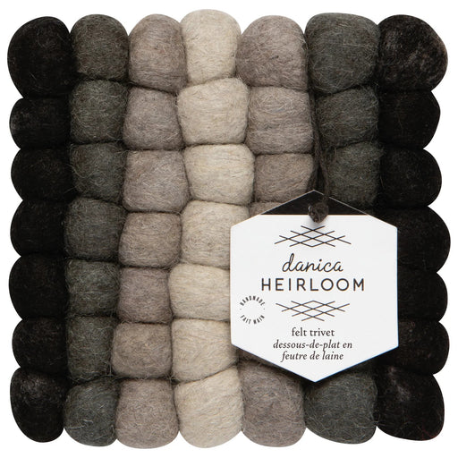 Heirloom - Shadow Wool Felt Ball Trivet Home & Kitchen