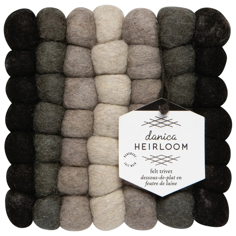 Heirloom - Shadow Wool Felt Ball Trivet