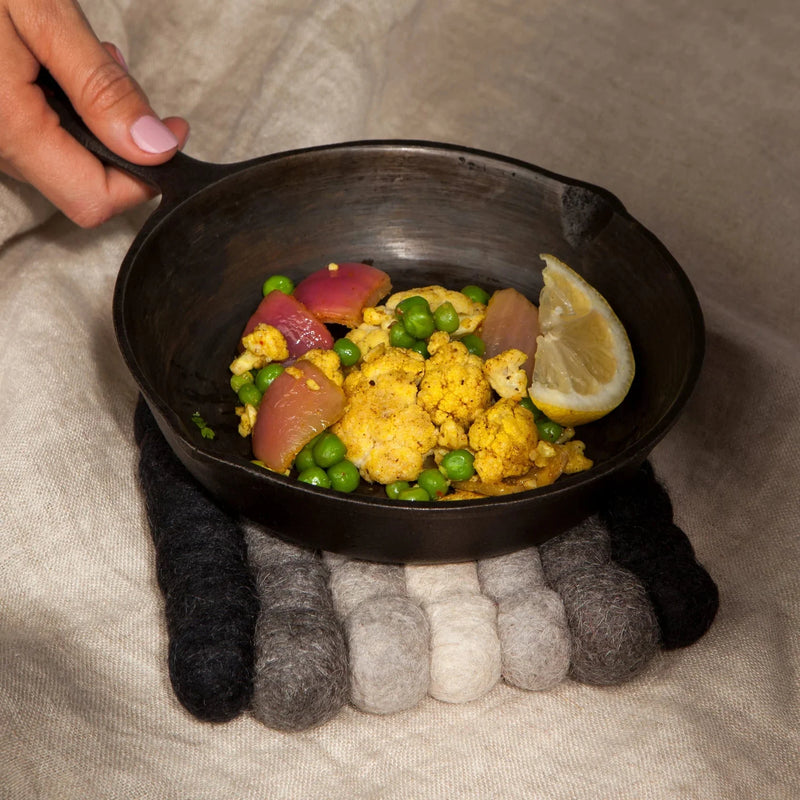 Heirloom - Shadow Wool Felt Ball Trivet - view 2