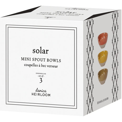 Heirloom - Solar Mini Spout Bowl Set of 3 Home & Kitchen