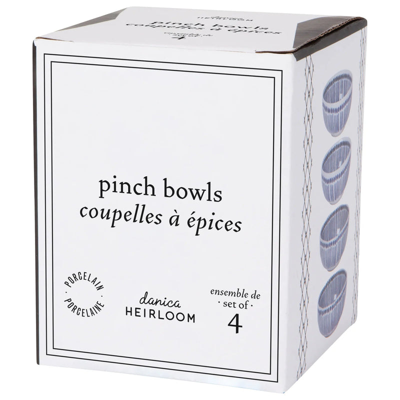 Heirloom - Sprout Stamped Pinch Bowls Set of 4 Home & Kitchen