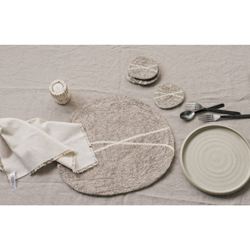 Heirloom - Striato Felt Wool Coasters Set of 4 - Flint Home & Kitchen
