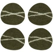 Heirloom - Striato Felt Wool Coasters Set of 4 - Olive Branch Home & Kitchen