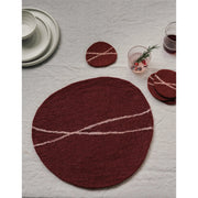 Heirloom - Striato Felt Wool Placemat - Garnet Home & Kitchen