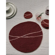 Heirloom - Striato Felt Wool Placemat - Garnet - view 2