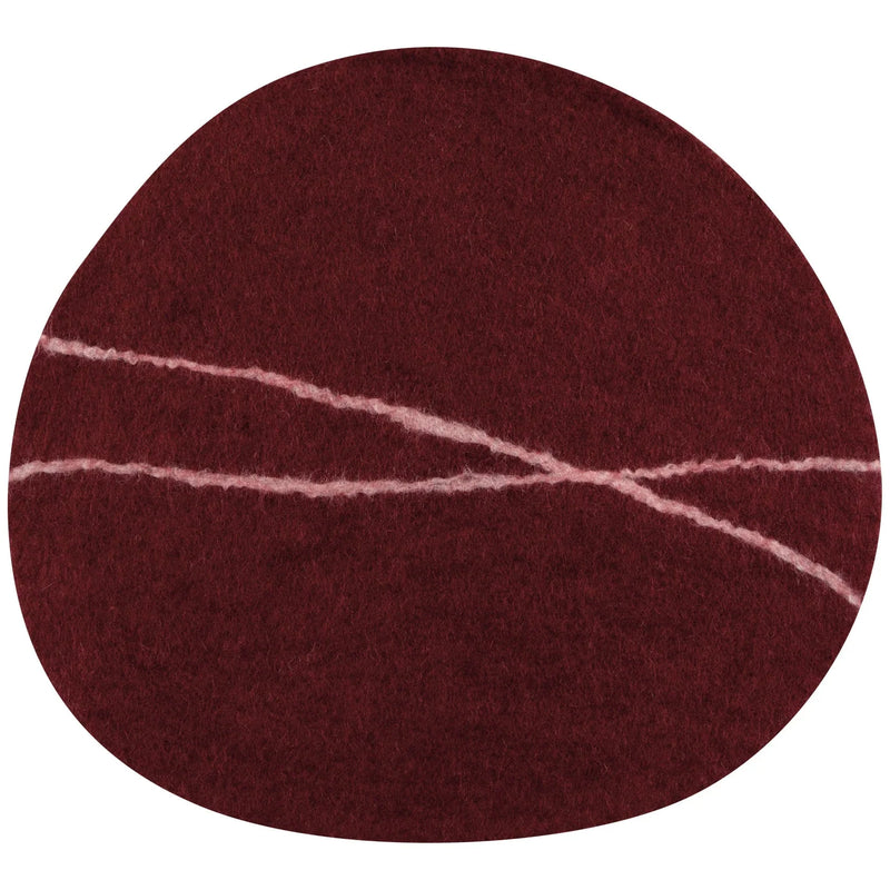 Heirloom - Striato Felt Wool Placemat - Garnet