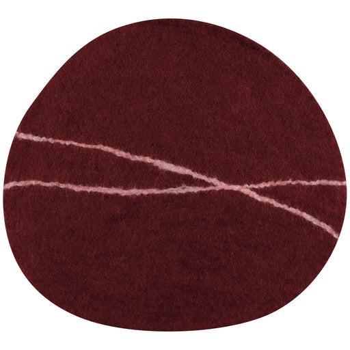 Heirloom - Striato Felt Wool Placemat - Garnet Home & Kitchen