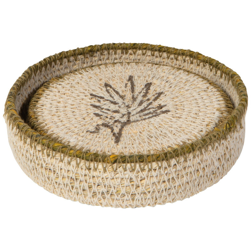 Heirloom - Sylvan Seagrass Coasters Set of 4 Home & Kitchen