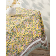 Heirloom - Tablecloth Block Print Clematis Home & Kitchen