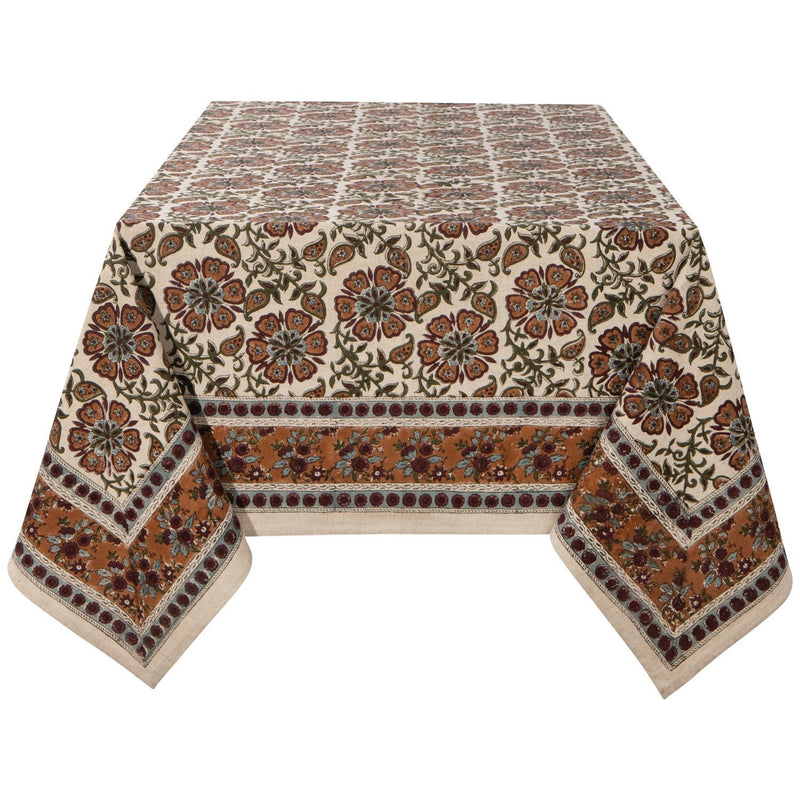 Heirloom - Tablecloth Block Print Elysian Home & Kitchen