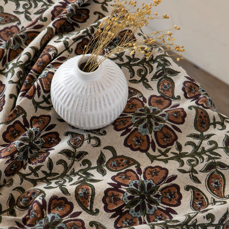 Heirloom - Tablecloth Block Print Elysian Home & Kitchen