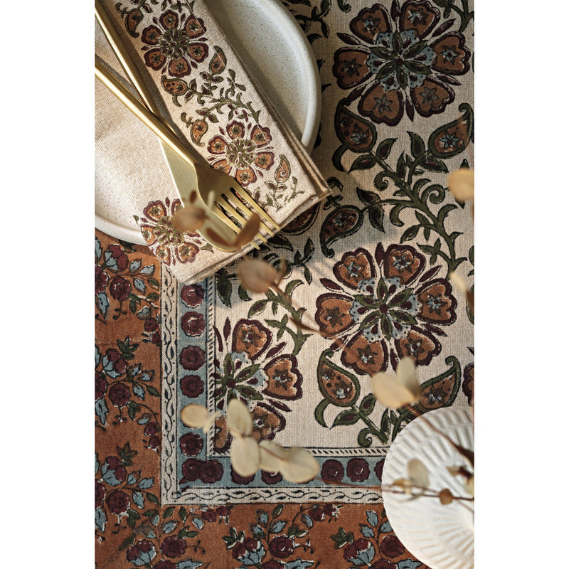 Heirloom - Tablecloth Block Print Elysian Home & Kitchen
