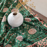 Heirloom - Tablecloth Block Print Peony Home & Kitchen