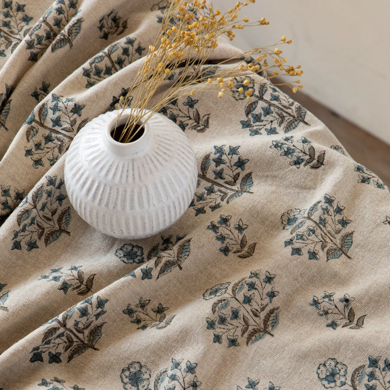 Heirloom - Tablecloth Block Print Salvia Home & Kitchen