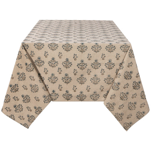 Heirloom - Tablecloth Block Print Salvia Home & Kitchen