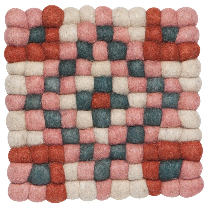 Heirloom - Terra Wool Felt Ball Trivet Home & Kitchen