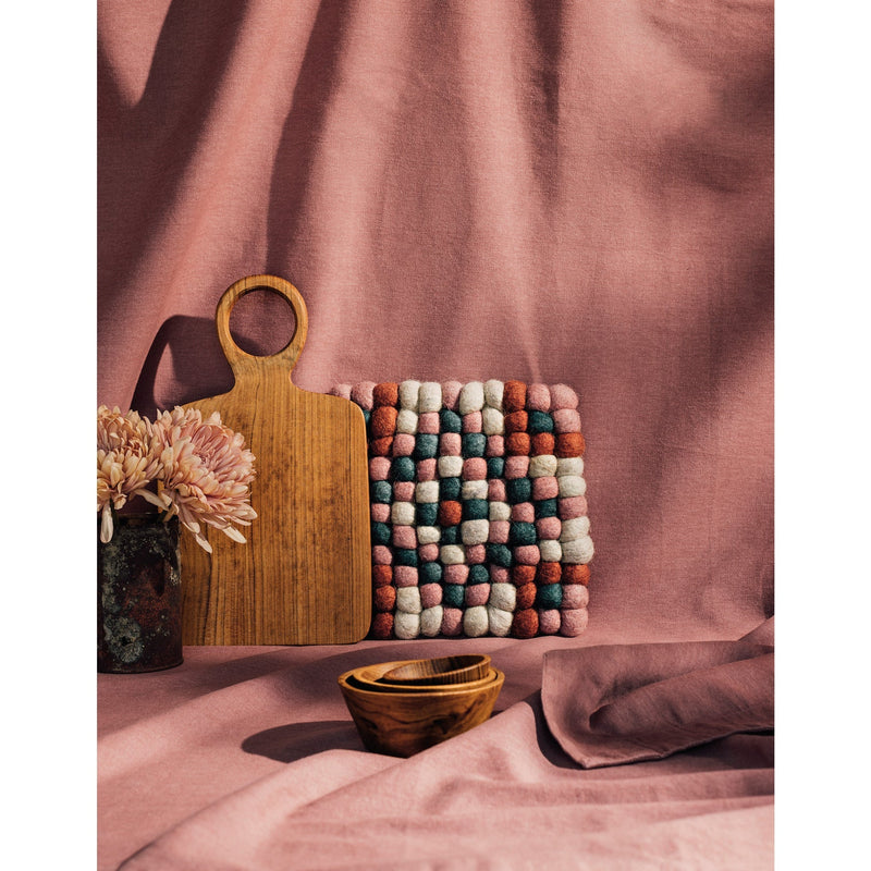 Heirloom - Terra Wool Felt Ball Trivet Home & Kitchen