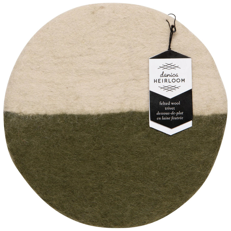Heirloom - Trivet Wool Dual Olive Home & Kitchen
