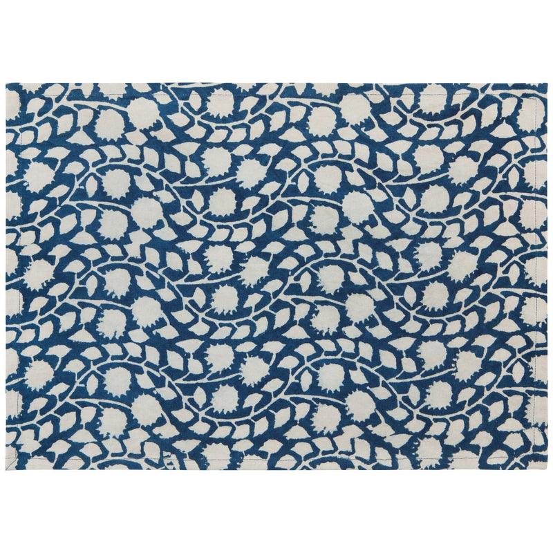 Heirloom - Vinebloom Block Print Placemats Set of 4 Home & Kitchen