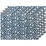 Heirloom - Vinebloom Block Print Placemats Set of 4 Home & Kitchen
