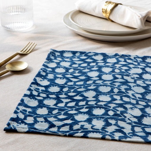 Heirloom - Vinebloom Block Print Placemats Set of 4 Home & Kitchen