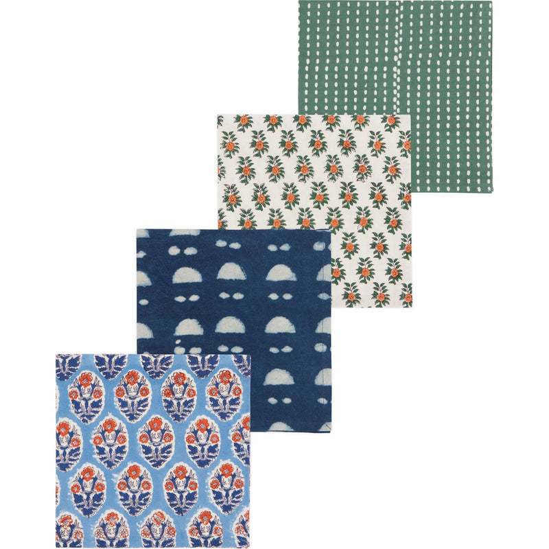 Heirloom - Vista Block Print Napkins Set of 4 Home & Kitchen