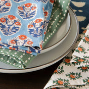 Heirloom - Vista Block Print Napkins Set of 4 Home & Kitchen