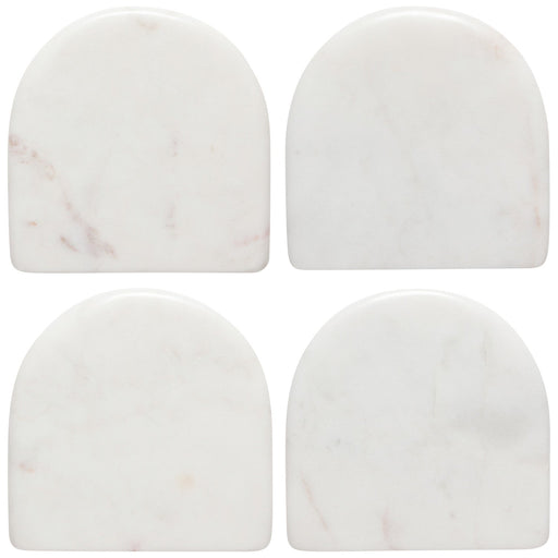 Heirloom - White Arch Marble Coasters Set of 4 Home & Kitchen