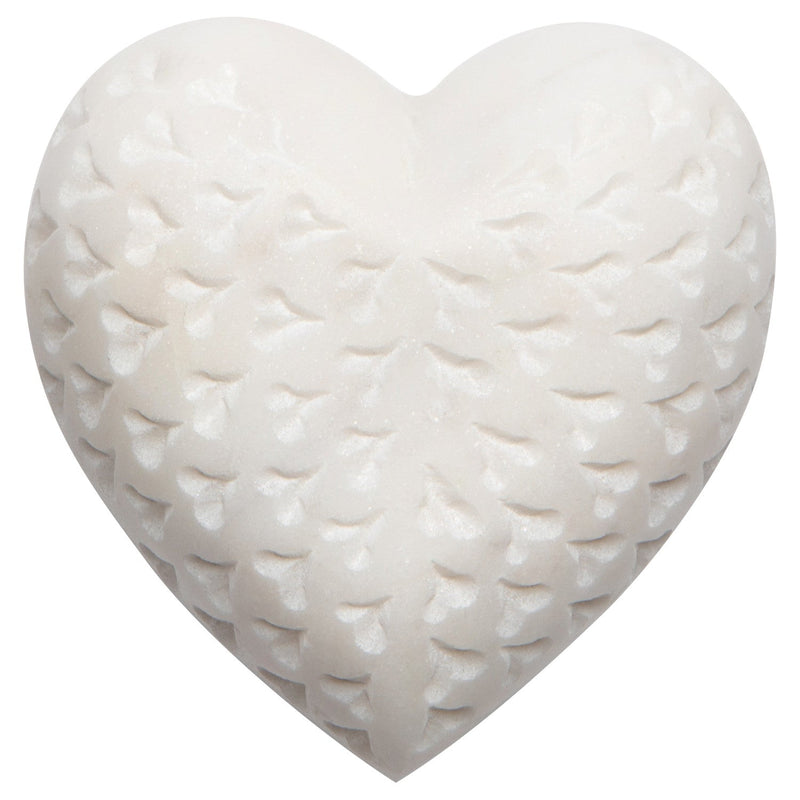 Heirloom - White Marble Heart Large