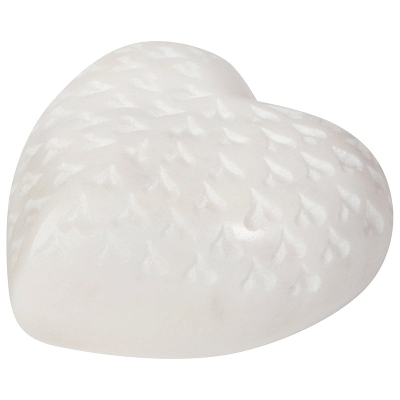 Heirloom - White Marble Heart Large