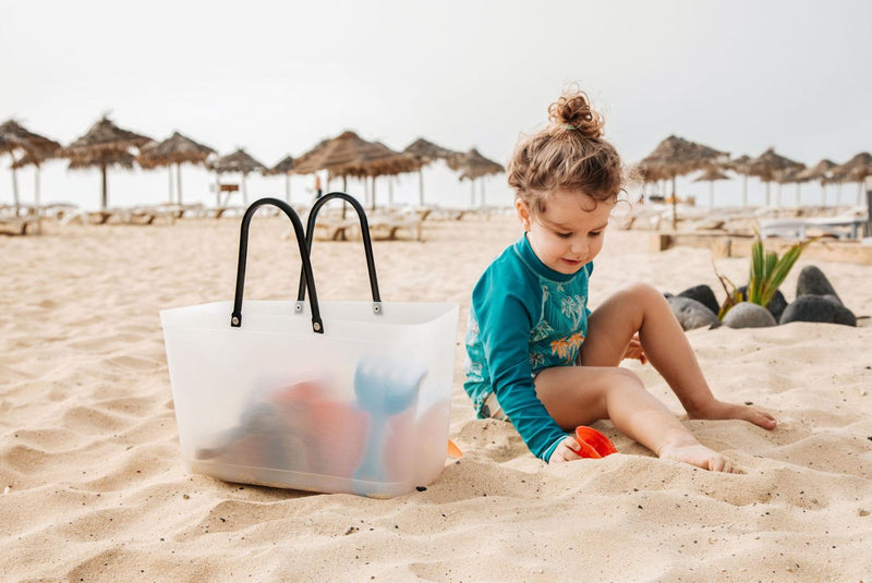 HINZA - RECYCLED Bag Large Transparent Recycled Plastic Luggage & Bags