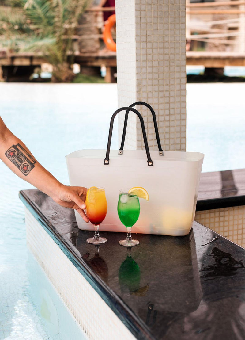 HINZA - RECYCLED Bag Large Transparent Recycled Plastic Luggage & Bags