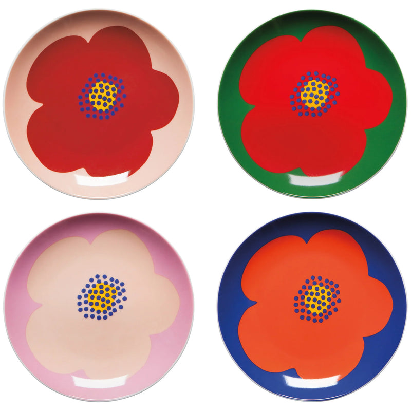 Jubilee - Set/4 Appie Plates Poppy
