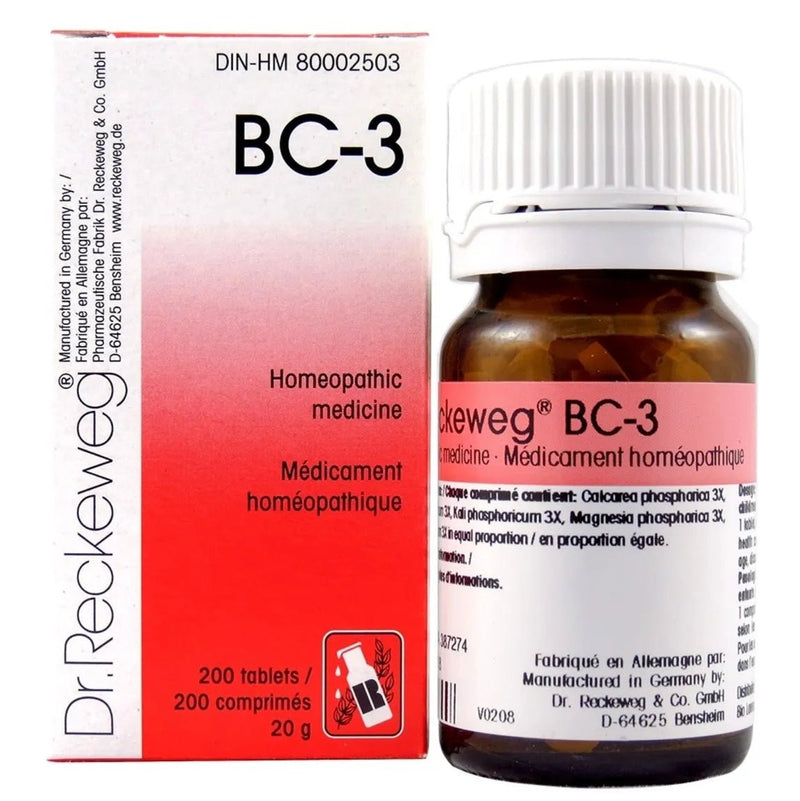 Hoopers - Dr. Reckeweg - BC - 3 - 200 Tablets / Comprimes - 20 g Health & Beauty