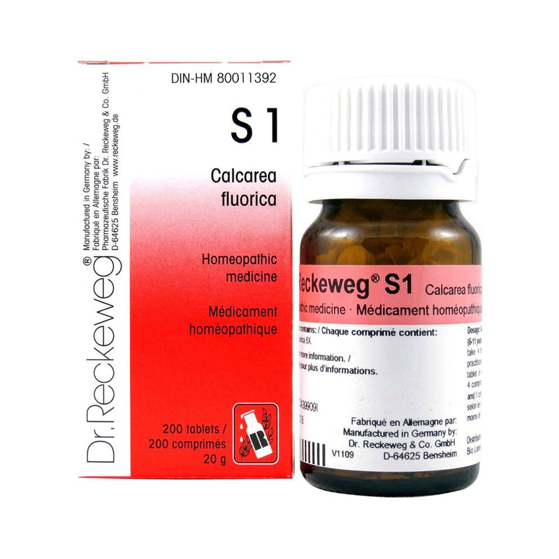Hoopers - Dr. Reckeweg - S1 - Calcarea Fluor 12X - 200 Tablets / Comprimes - 20 g Health & Beauty
